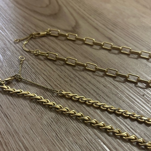 Madewell Gold Paperclip Chain And Rope Chain Bundle - Picture 3 of 15